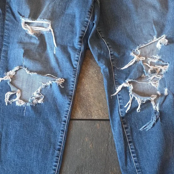 Torrid Blue Distressed Skinny Jeans - Picture 4 of 6